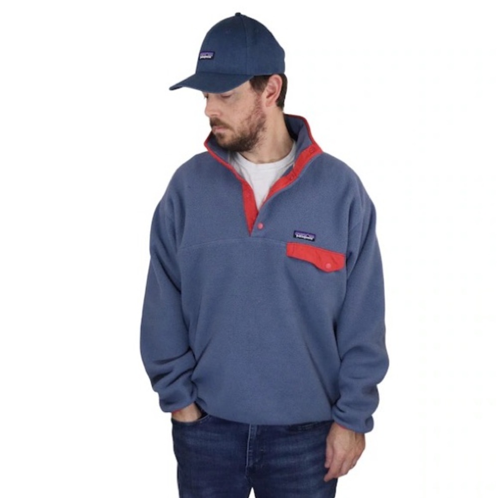 Patagonia Blue and Red Men's Sweater